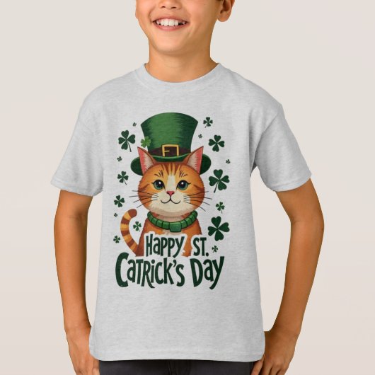 Happy St. Catrick's Day - Cat Of St. Patrick's day Tシャツ (正面)