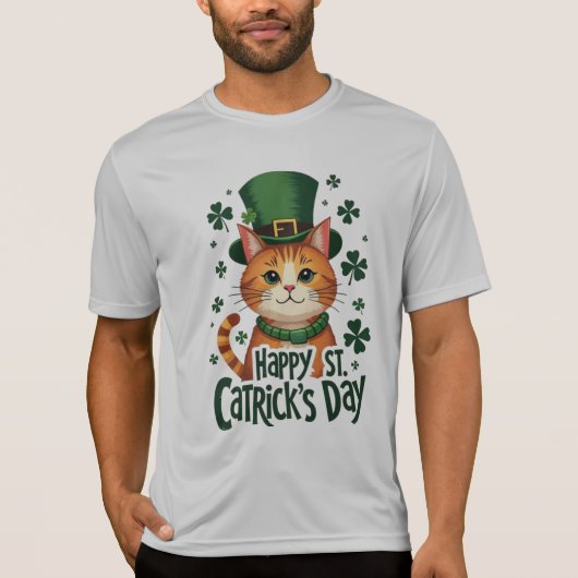 Happy St. Catrick's Day - Cat Of St. Patrick's day Tシャツ (正面)