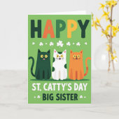 Happy St Cattys Day Big Sister Card カード (黄色い花)