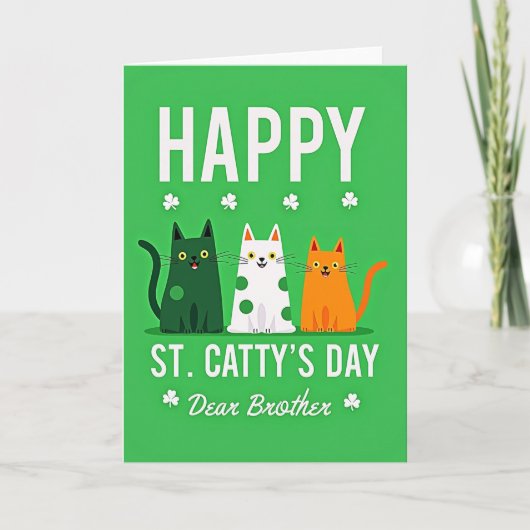 Happy St Cattys Day Brother Card カード (正面)