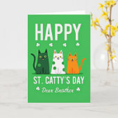 Happy St Cattys Day Brother Card カード (黄色い花)
