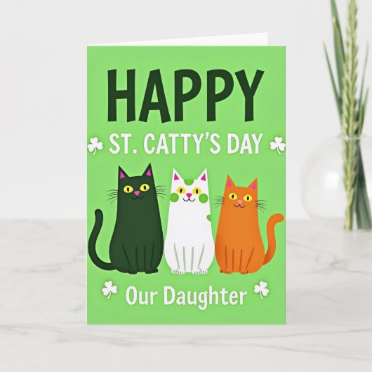 Happy St Cattys Day Daughter Card カード (正面)