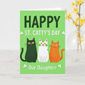Happy St Cattys Day Daughter Card カード (黄色い花)