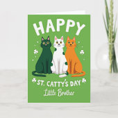 Happy St Cattys Day Little Brother Card カード (正面)