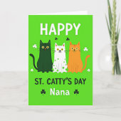 Happy St Cattys Day Nana Card カード (正面)