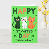 Happy St Cattys Day Sister Card カード (黄色い花)