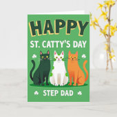 Happy St Cattys Day Step Dad Card カード (黄色い花)