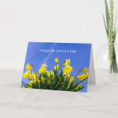 Happy St David’s Day Daffodils Welsh Greeting カード (正面)