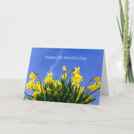 Happy St David’s Day Daffodils Welsh Greeting カード