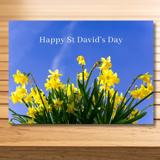 Happy St David’s Day Daffodils Welsh Greeting カード