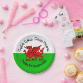 Happy St Davids Day in Celticスタイル7" ペーパープレート (パーティー)
