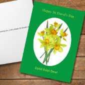 Happy St David's Day Welsh Daffodils カード