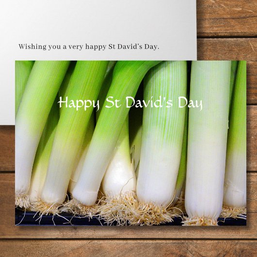 Happy St David's Day Welsh Leeks Personalized カード