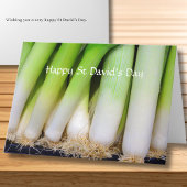 Happy St David's Day Welsh Leeks Personalized カード