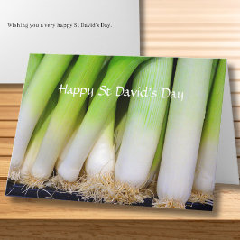 Happy St David's Day Welsh Leeks Personalized カード
