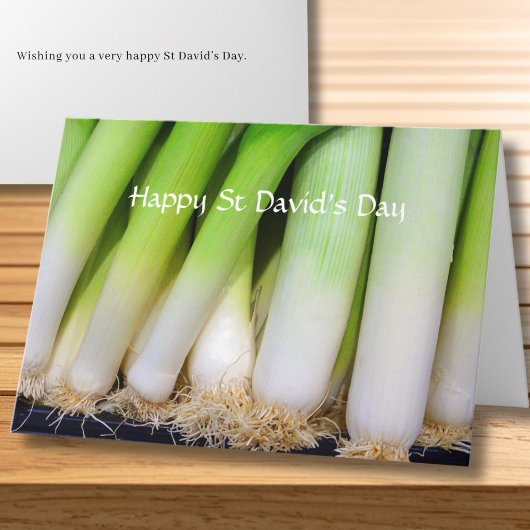 Happy St David's Day Welsh Leeks Personalized カード