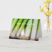 Happy St David's Day Welsh Leeks Personalized カード (黄色い花)
