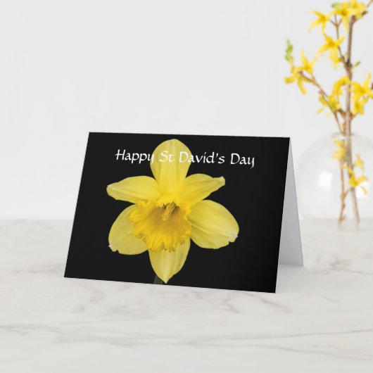  Happy St David's Day Yellow Daffodil カード (黄色い花)