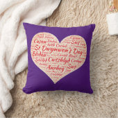 Happy St Dwynwens Day -ハートワードクラウド クッション (ブランケット)