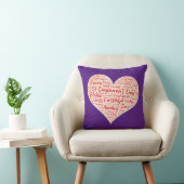 Happy St Dwynwens Day -ハートワードクラウド クッション (椅子)