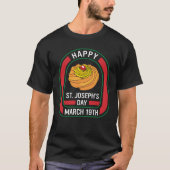 Happy St Joseph's Day March 19th Zeppole Christ Ca Tシャツ (正面)