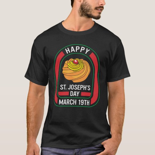 Happy St Joseph's Day March 19th Zeppole Christ Ca Tシャツ (正面)