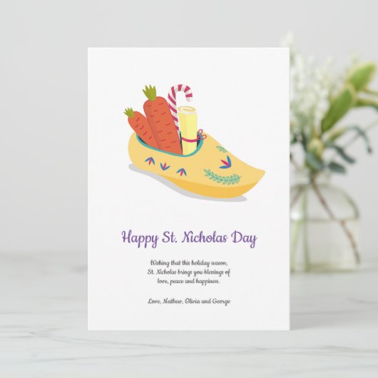 Happy St. Nicholas Day Greeting シーズンカード (スタンド正面)