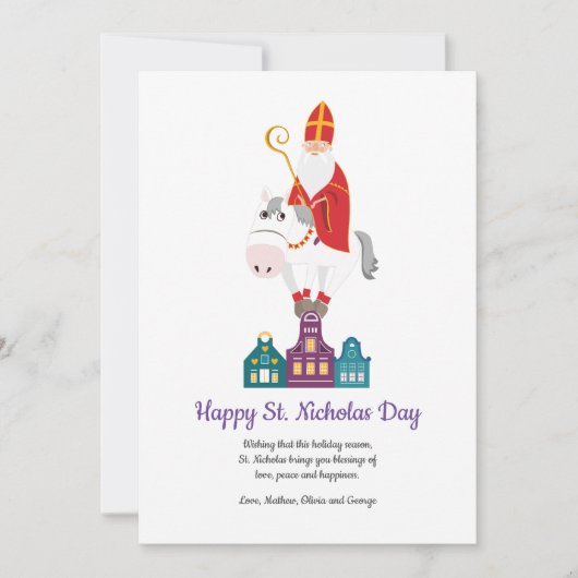 Happy St. Nicholas Day Greeting シーズンカード (正面)