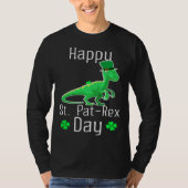 Happy St Pat Rex Day Cute St Patricks Day Dino Din Tシャツ (正面)