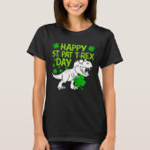 Happy St Pat Rex Day Dino Shamrock St Patricks Day Tシャツ (正面)
