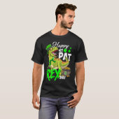 Happy St Pat Rex Day Dinosaur Irish Shamrock St Pa Tシャツ (正面フル)