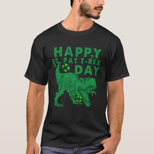 Happy St PaT rex Day Dinosaur Rex St Patrick s Day Tシャツ (正面)