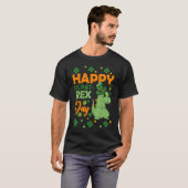 Happy St Pat Rex Day Dinosaur St Patrick's Day Vib Tシャツ (正面フル)