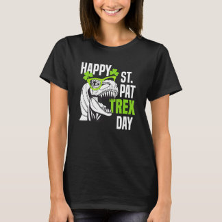 Happy St Pat Rex Day Funny Toddler Kids Dino Saint Tシャツ