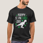 Happy St Pat Rex Day St Patrick PatRex Dinosaur Tシャツ (正面)