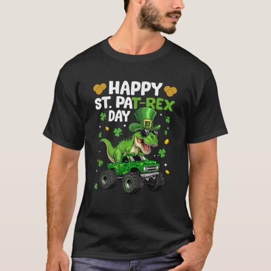 Happy St Pat Rex Day St Patricks Day Dinosaur Mons Tシャツ (正面)
