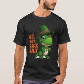 Happy St Pat Rex Day St Patricks Day Rex Leprechau Tシャツ (正面)