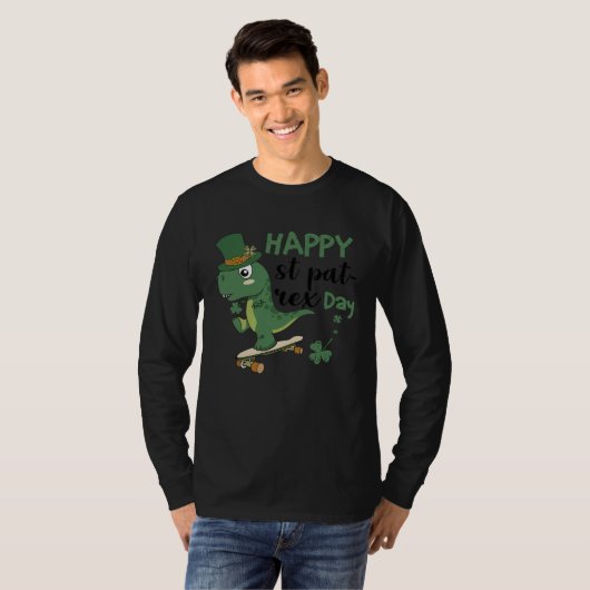 Happy St Pat Rex Day St Patricks Dinosaur Toddler  Tシャツ (正面フル)