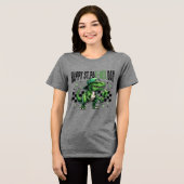 Happy St. Pat-Rex Day Tri-Blend Shirt トライブレンドＴシャツ (正面全面)