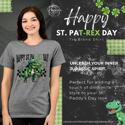 Happy St. Pat-Rex Day Tri-Blend Shirt トライブレンドＴシャツ