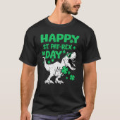 Happy St PaT Rex Dinosaur Saint Patrick's Day Todd Tシャツ (正面)