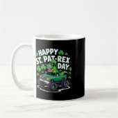 Happy St Pat-rex Patricks Day Dinosaur Monster Tru コーヒーマグカップ (左)