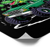 Happy St Pat-rex Patricks Day Dinosaur Monster Tru ポスター (角)