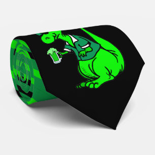Happy St. PaT-Rex Saint Patrick's Day Dinosaur ネクタイ