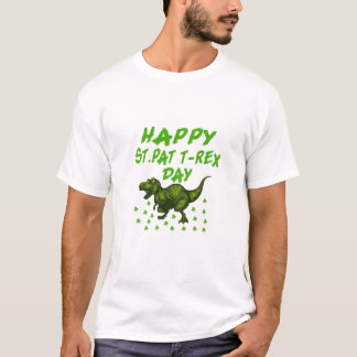 Happy St Pat Rex Saint Patrick's Day Dinosaur Boys Tシャツ