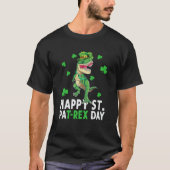 Happy St Pat Rex Saint Patrick's Day Dinosaur Boys Tシャツ (正面)