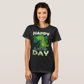 Happy St Pat Rex St Patrick's Day Cute Dinosaur Ki Tシャツ (正面フル)