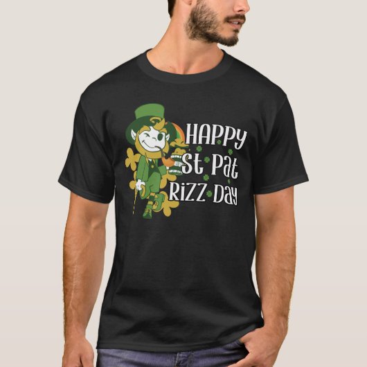 Happy St Pat Rizz Day Funny Patricks Day Tシャツ (正面)