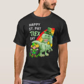 Happy St Pat T Rex Saint Patrick's Day Dinosaur Tシャツ (正面)