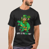 Happy St Pat Trex Day Dino St Patricks Day Leprech Tシャツ (正面)